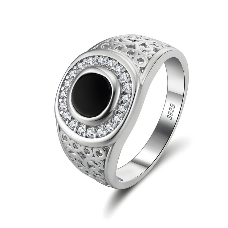 Bague Onyx – Brillance Nocturne | Bijoux Chakra