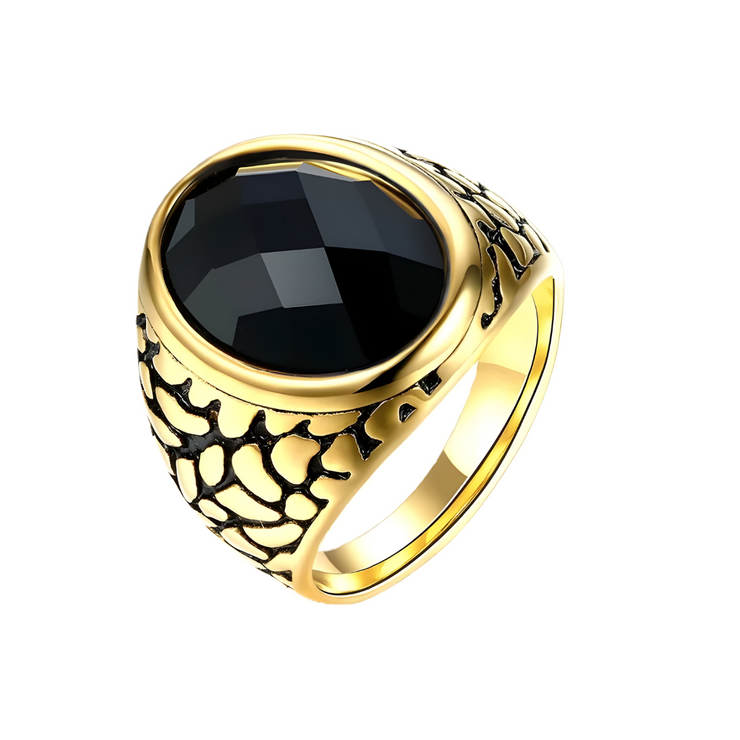 Bague en Argent 925 avec Onyx - Éclat d'Ébène | Bijoux Chakra