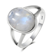 Bague en Argent avec Pierre de Lune - Rêverie Lunaire | Bijoux Chakra