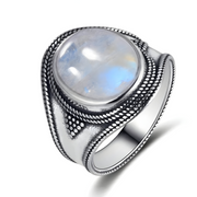Bague Ancienne en Pierre de Lune - Éclat Nocturne | Bijoux Chakra