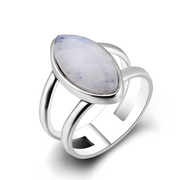 Bague Éblouissante en Pierre de Lune - Canyon Cristal | Bijoux Chakra