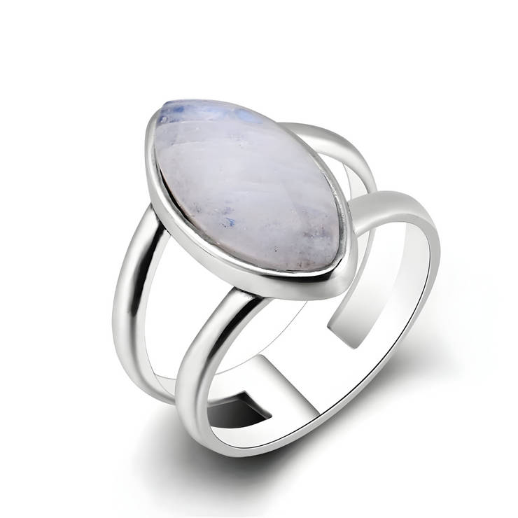 Bague Éblouissante en Pierre de Lune - Canyon Cristal | Bijoux Chakra