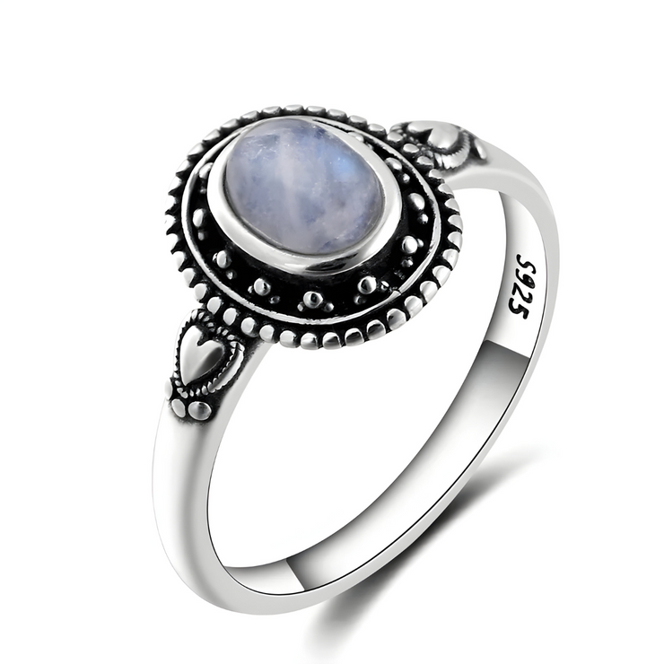 Bague Pierre de Lune Twilight - Éclat Étincelant Céleste | Bijoux Chakra