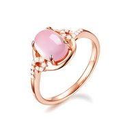 Bague Éblouissante en Quartz Rose - Éclat Cristallin | Bijoux Chakra