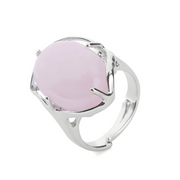 Bague Prisme Clair en Quartz Rose de Lithothérapie | Bijoux Chakra