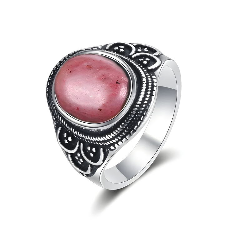 Bague Envoûtante en Rhodochrosite - Aura Rose | Bijoux Chakra