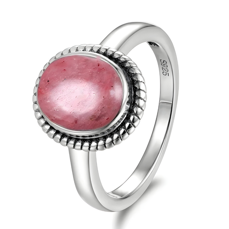 Bague Rhodochrosite - Éclat Rose Flamboyant | Bijoux Chakra