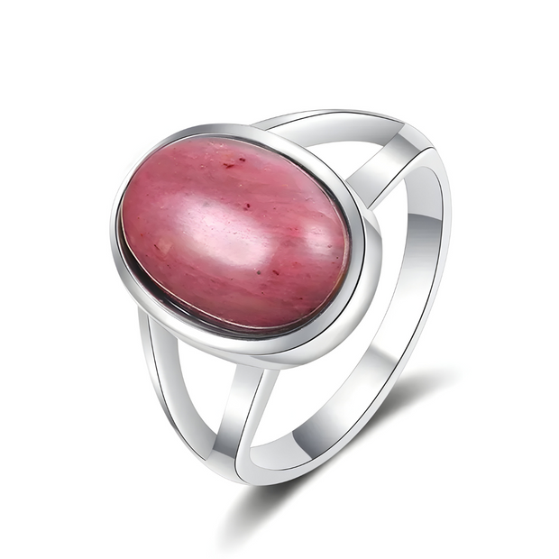 Élégante Bague Rhodochrosite - Joyau de l'Aube | Bijoux Chakra