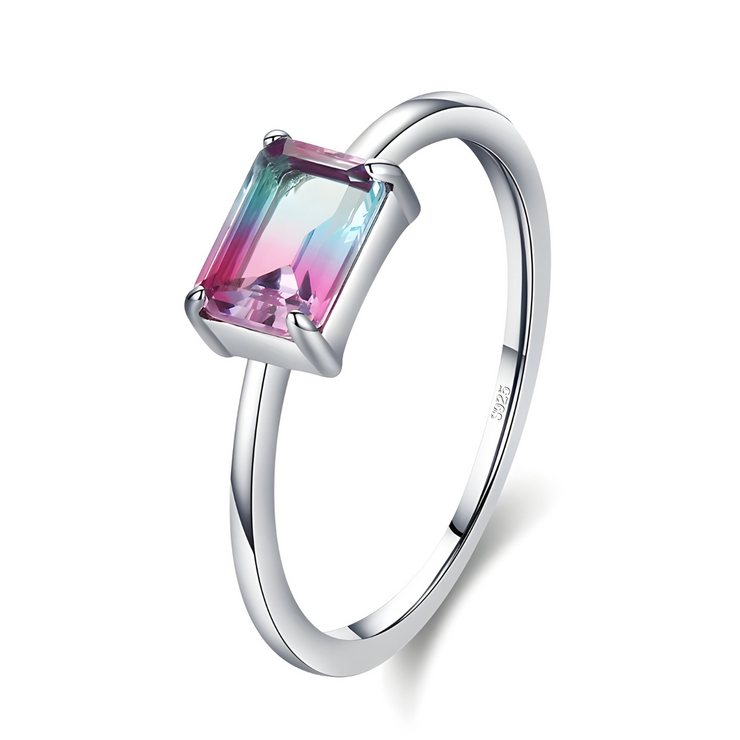 Bague Éclatante en Tourmaline - Reflets Multicolores | Bijoux Chakra