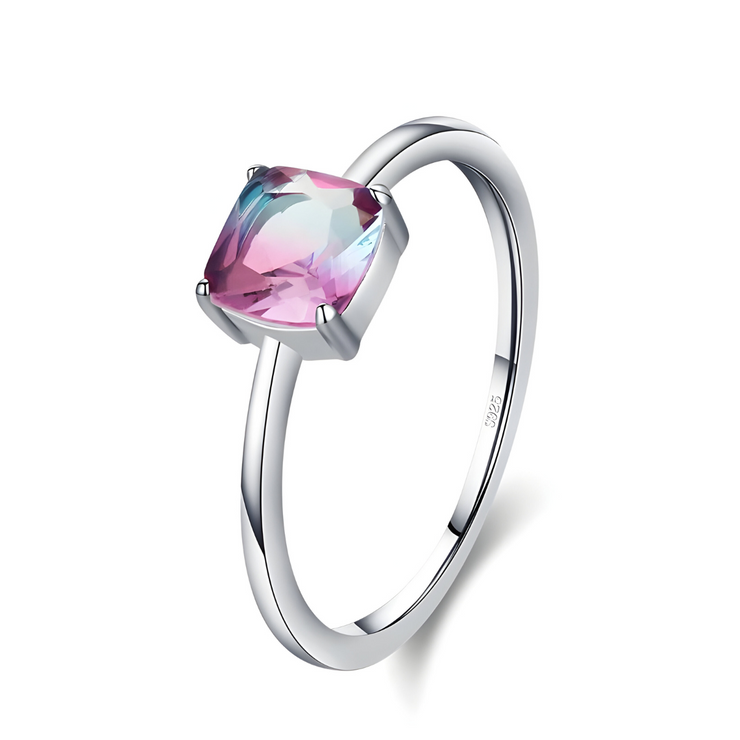 Bague Éclatante en Tourmaline Rose - Chef-d'œuvre Cristallin | Bijoux Chakra