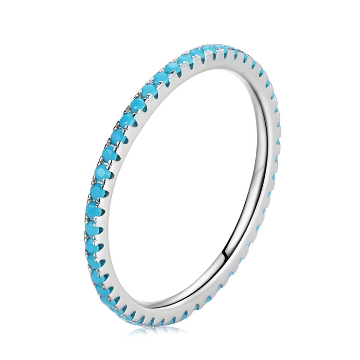 Bague Argentée avec Turquoise - Éclat de Lagon | Bijoux Chakra