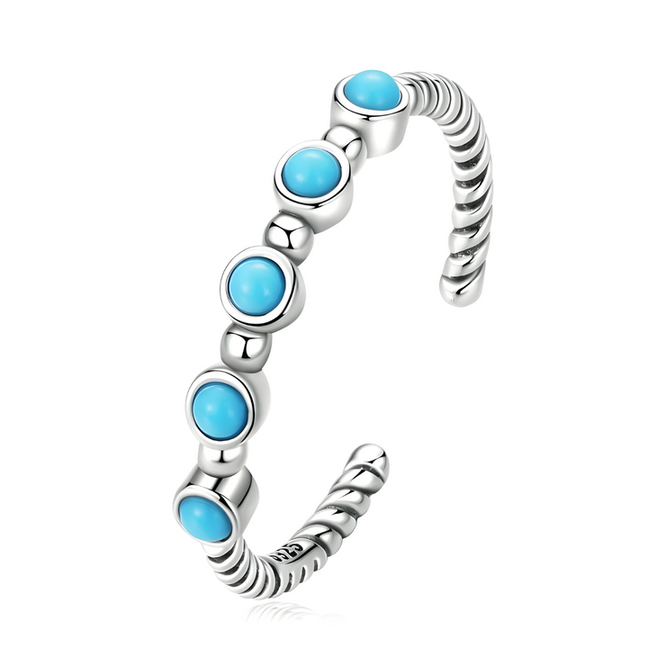 Bague Turquoise Boulonnaise - Éclat de Lagon Magnifique | Bijoux Chakra