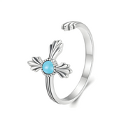 Bague Éclatante en Turquoise Amérindienne - Prisme d'Aqua | Bijoux Chakra