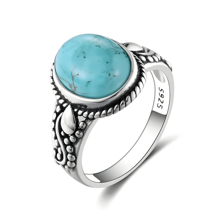 Authentique Bague Turquoise - Éclat Bleu | Bijoux Chakra
