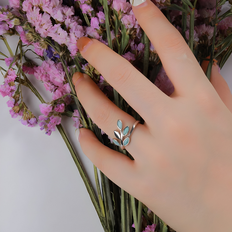 Bague en Argent avec Aigue-Marine - Bleu Éblouissant | Bijoux Chakra