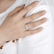 Bague en Aigue-Marine Brute - Éclat Perlé | Bijoux Chakra