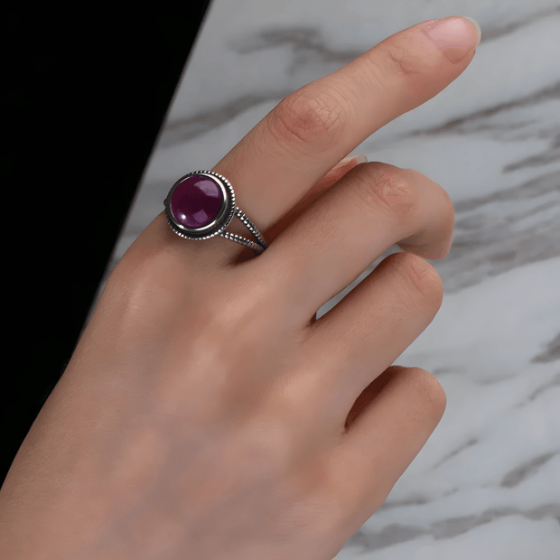 Bague d'Améthyste Authentique - Éclat Violet Éternel | Bijoux Chakra