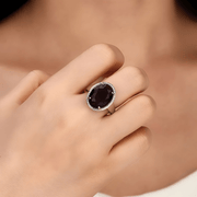 Bague Éclatante en Améthyste - Prisme Violet Cristallin | Bijoux Chakra