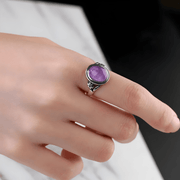 Bague Améthyste Ethnique - Éclat Violet Rêvé | Bijoux Chakra