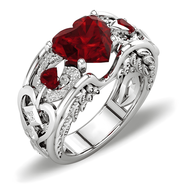 Élégante Bague en Argent avec Grenat Rouge | Bijoux Chakra