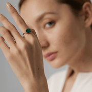 Bague Éblouissante en Argent avec Malachite - Vert d'Antan | Bijoux Chakra