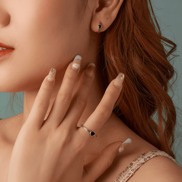 Mystérieux Anneau en Obsidienne - Bijou de l'Ombre | Bijoux Chakra