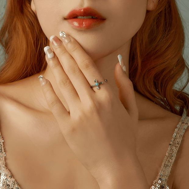 Bague Éclatante en Turquoise Amérindienne - Prisme d'Aqua | Bijoux Chakra