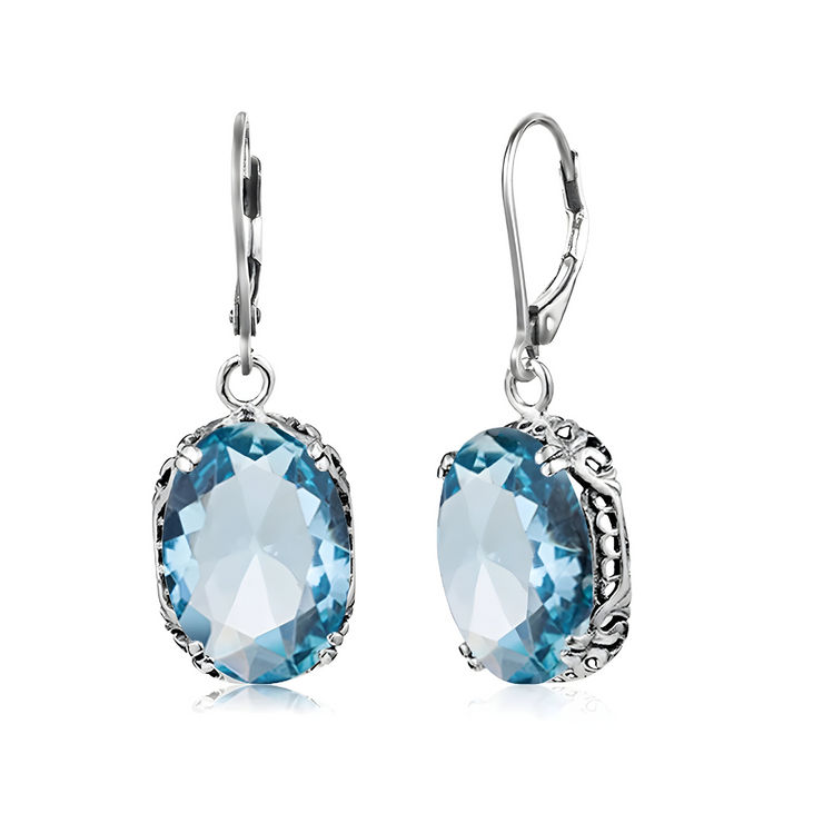 Boucles d'Oreilles Aigue Marine - Éclats de Mer Envoûtants | Bijoux Chakra