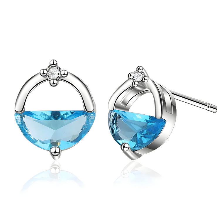 Boucles d’Oreilles Aigue Marine - Éclat Cristallin | Bijoux Chakra