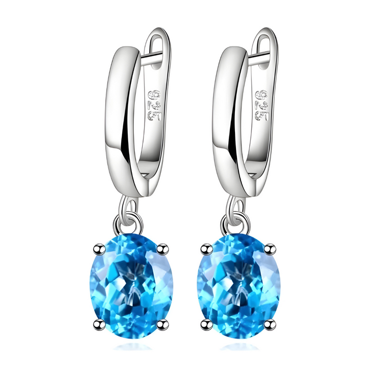 Boucles d’Oreilles Aigue-Marine - Éclats Aquatiques Envoûtants | Bijoux Chakra