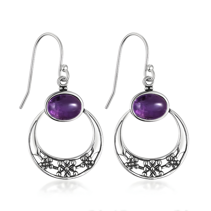 Boucles d'oreilles Améthyste - Brillance Violette | Bijoux Chakra