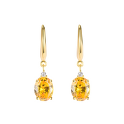Éclatantes Boucles d'Oreilles Citrine - Rayonnement Solaire | Bijoux Chakra