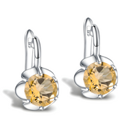 Boucles d'oreilles Étoiles en Citrine - Éclatantes Citrines | Bijoux Chakra