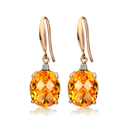Boucles d'oreilles en Citrine - Éclat Doré Lumineux | Bijoux Chakra