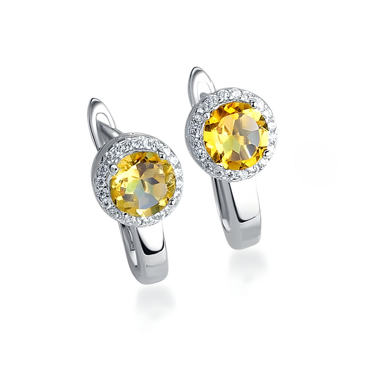 Boucles d'oreilles Citrine - Éclat Doré du Matin | Bijoux Chakra