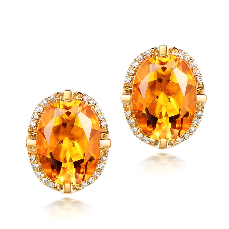 Boucles d'oreilles Citrine - Éclats de Miel | Bijoux Chakra