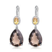 Boucles d'oreilles Citrine - Éclat Solaire Intemporel. | Bijoux Chakra
