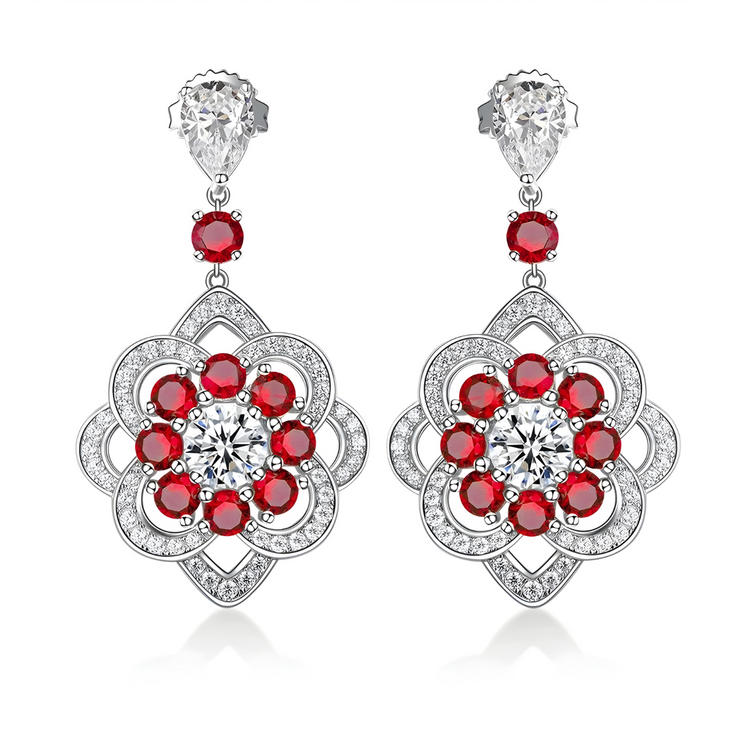 Boucles d'oreilles Grenat - Éclats de Vin précieux | Bijoux Chakra
