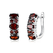 Boucles d'Oreilles Grenat - Éclat Passionné Rouge | Bijoux Chakra