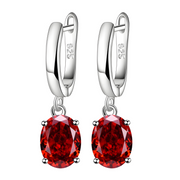 Boucles d'oreilles Grenat - Éclats Carmine Envoûtants | Bijoux Chakra