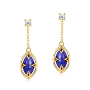 Éclatantes Boucles d'Oreilles en Lapis Lazuli - Bleu Éternel | Bijoux Chakra