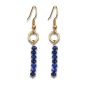 Boucles d'oreilles Étincelantes en Lapis Lazuli - L'éclat Mystique | Bijoux Chakra