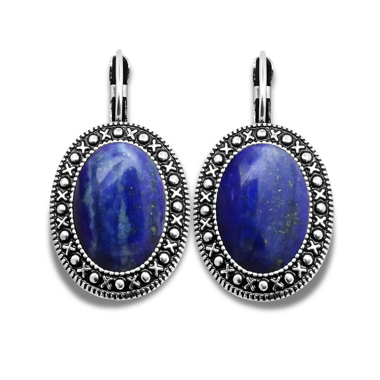 Boucles d'Oreilles Éblouissantes en Lapis Lazuli - Larmes Nocturnes | Bijoux Chakra