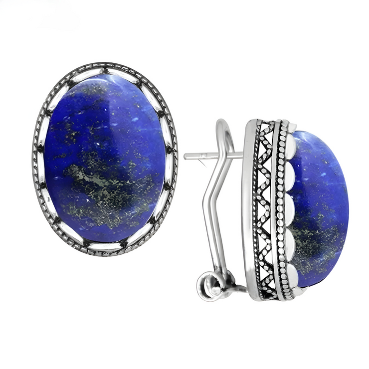 Boucles d'Oreilles Lapis Lazuli - Éclats Lazurés | Bijoux Chakra