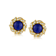 Boucles d'Oreilles Lapis Lazuli Éclatantes - Saphir Style Vintage | Bijoux Chakra