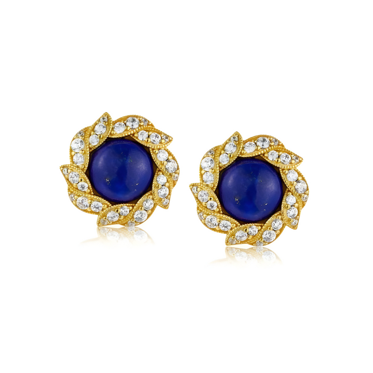 Boucles d'Oreilles Lapis Lazuli Éclatantes - Saphir Style Vintage | Bijoux Chakra