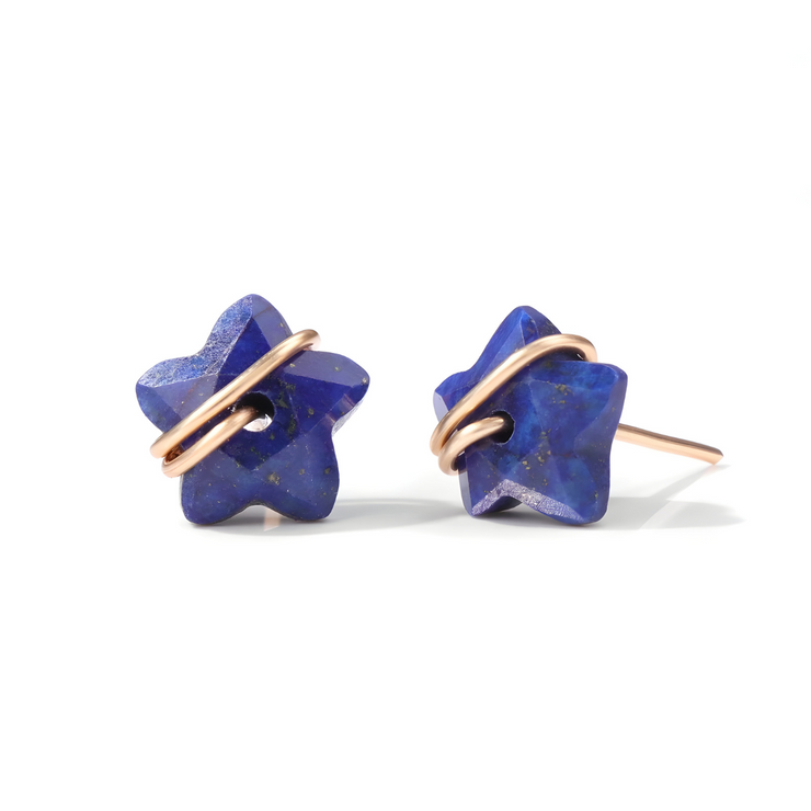 Boucles d'Oreilles en Lapis Lazuli - Éclat Céleste | Bijoux Chakra