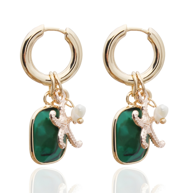 Élégantes Boucles d'Oreilles Malachite - Éclats de Jade | Bijoux Chakra