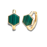 Boucles d'oreilles Malachite - Éclat Émeraude | Bijoux Chakra