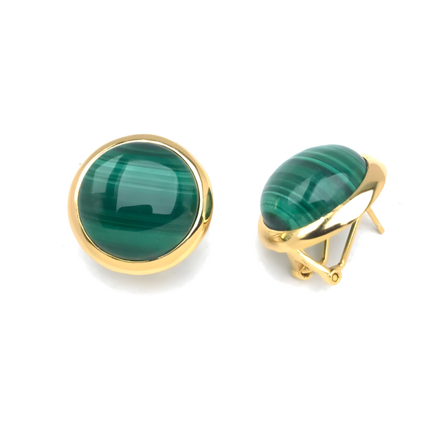 Élégantes Boucles d'Oreilles en Malachite - Vert Raffiné | Bijoux Chakra